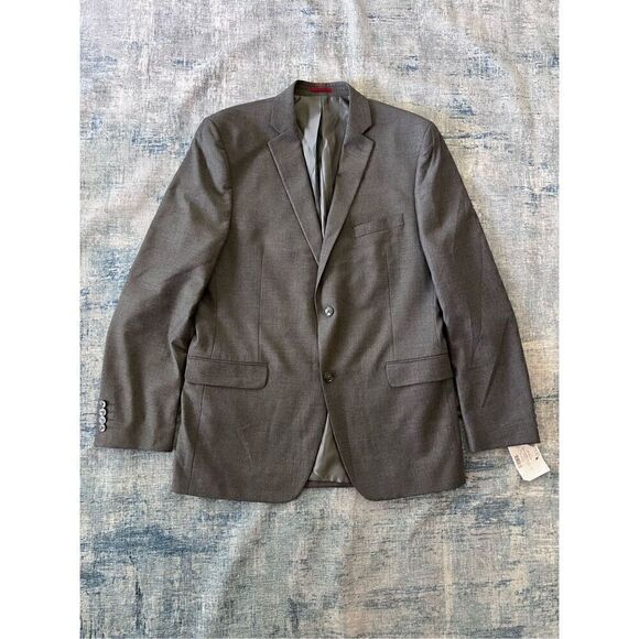 Alfani Gray Slim Fit 2 Button Blazer Jacket 42L - Picture 1 of 8